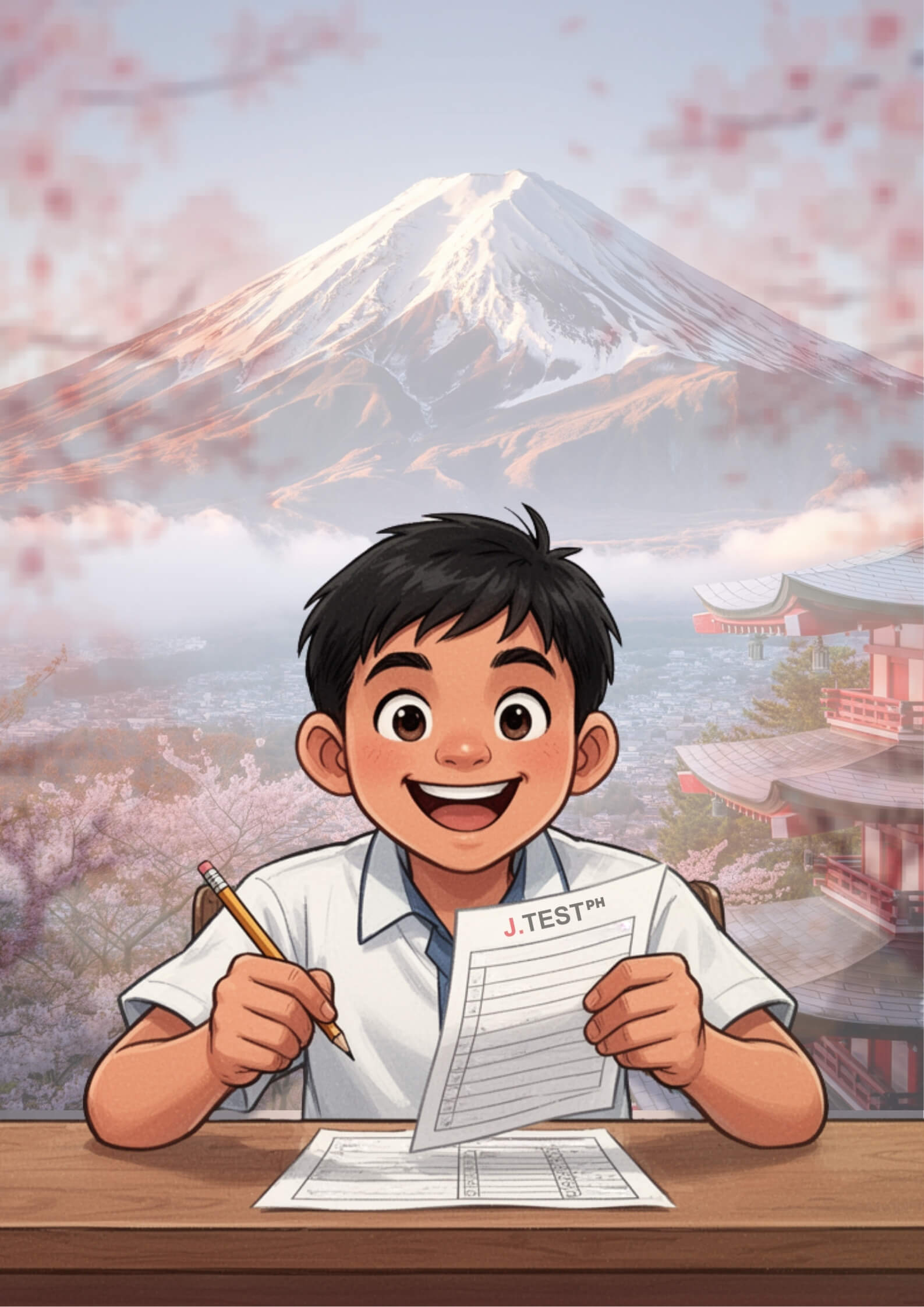 J.TEST, TEST OF PRACTICAL JAPANESE.